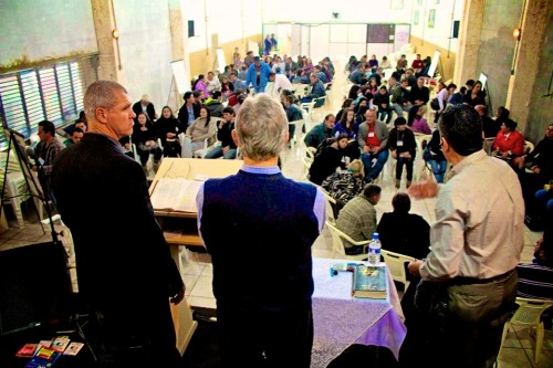 Phil Graf, Linus Morris teaching Romans with Sammy interpreting