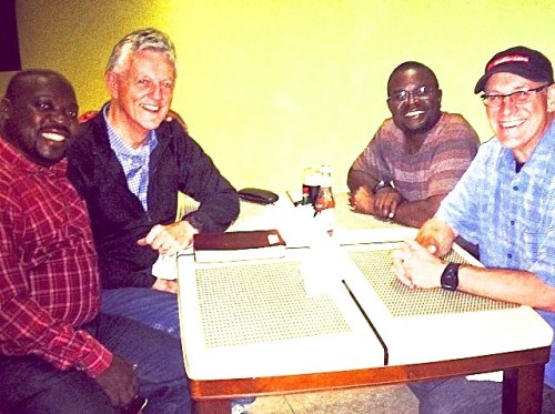 Uganda Trainers (Chris and Moses) with Doug and me.