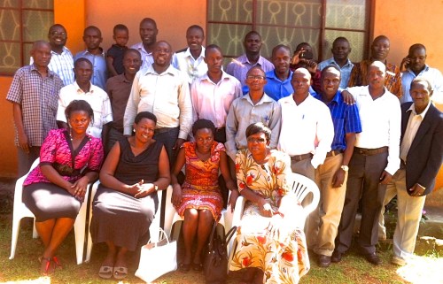 Ugandans training other leaders.