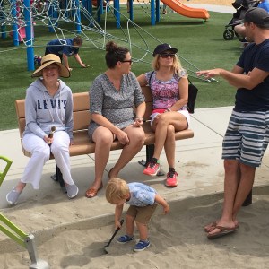 Sharon, Dani, Kristin, and two Linuses